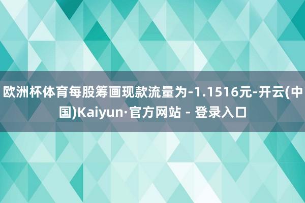 欧洲杯体育每股筹画现款流量为-1.1516元-开云(中国)Kaiyun·官方网站 - 登录入口