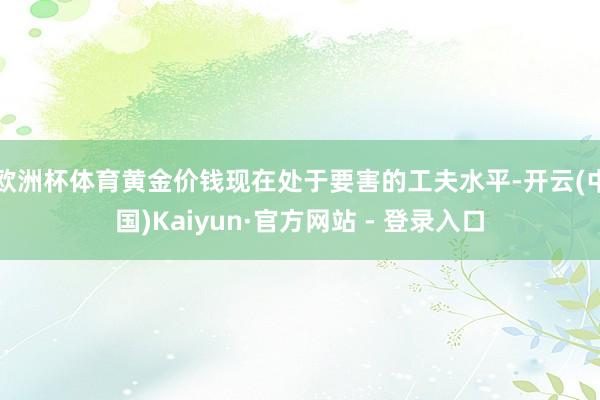 欧洲杯体育黄金价钱现在处于要害的工夫水平-开云(中国)Kaiyun·官方网站 - 登录入口